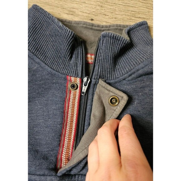 Orvis Signature Quarter-Zip Sweatshirt Dark Blue Size XL - Picture 7 of 10